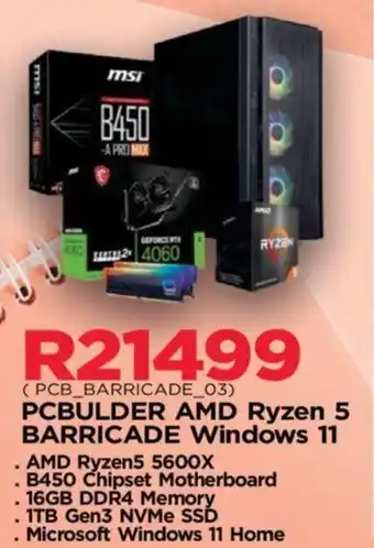 Matrix Warehouse PCBULDER AMD Ryzen 5 BARRICADE Windows 11 offer