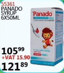 Africa Cash and Carry Panado Syrup 6x50ml offer