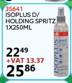 Africa Cash and Carry Isoplus D/ Holding Spritz 1x250ml offer