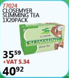Africa Cash and Carry Closemyer Slimming Tea 20pack offer