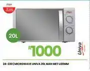 Fair Price Univa 20l manual metallic microwave u20mm offer