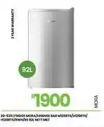 Fair Price Hisense mora 92ltr bar fridge (metallic) m125rts/h125rts/h120rts/rwh offer