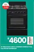 Fair Price Univa 4 burner compact full gas stove 60x60 ug016bi blk offer