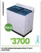Fair Price Midea 15kg t/t w/machine wht kl15ttg1w offer