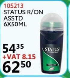 Africa Cash and Carry Status R/On Asstd 6x50ml offer