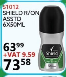 Africa Cash and Carry Shield R/On Asstd 6x50ml offer