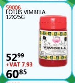 Africa Cash and Carry Lotus Vimbela 12x25g offer