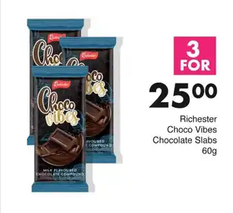 Save Richester Choco Vibes Chocolate Slabs 60g offer