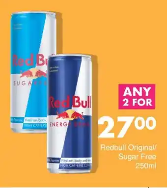 Save Redbull Original/ Sugar Free 250ml offer