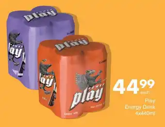 Save Play Energy Drink 4x440ml offer