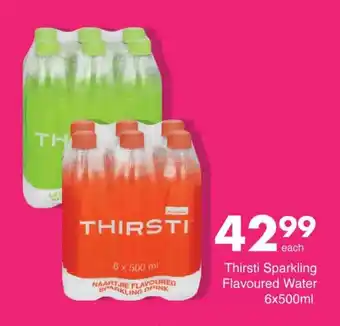 Save Thirsti Sparkling Flavoured Water 6x500ml offer