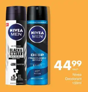 Save Nivea Deodorant 150ml offer