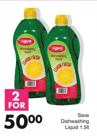 Save Save Dishwashing Liquid 1.5lt offer