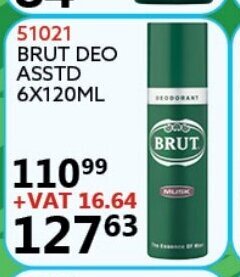 Brut Deo Asstd 6x120ml