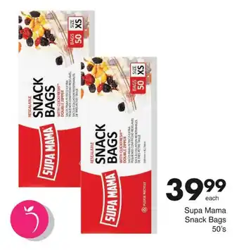 Save Supa Mama Snack Bags 50's offer