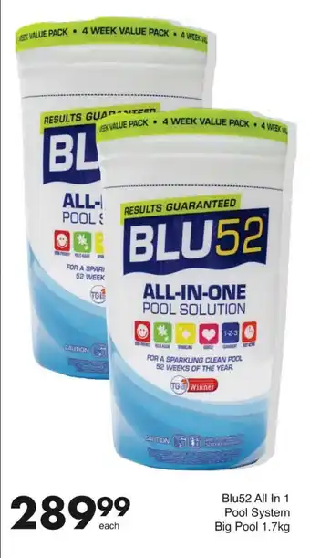 Save Blu52 All In 1 Pool System Big Pool 1.7kg offer