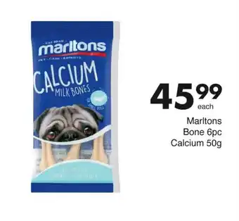 Save Marltons Bone 6pc Calcium 50g offer