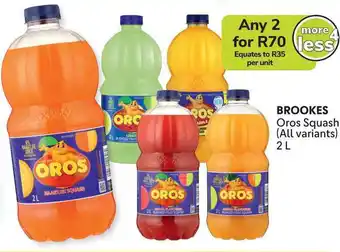 Makro BROOKES Oros Squash (All variants) 2L offer