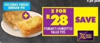Shoprite PIEMAN'S HOMESTYLE VALUE PIES offer
