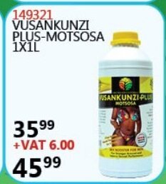 Africa Cash and Carry Vusankunzi Plus-Motsosa 1L offer