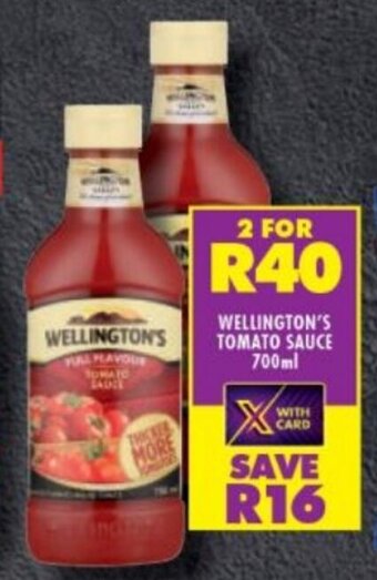 Shoprite Wellington's Tomato Sauce 700ml offer