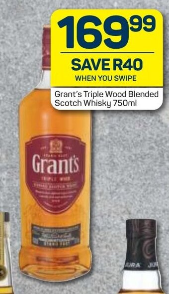 Pick n Pay Liquor Grant's triple Wood Blended Scotch Whisky 750ml offer