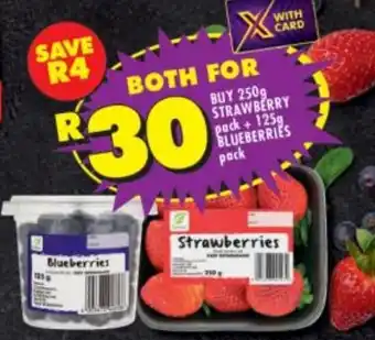 Shoprite Strawberry 250g + Blueberries 125g offer