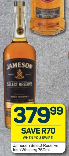 Jameson Select Reserve Irish Whiskey 750ml