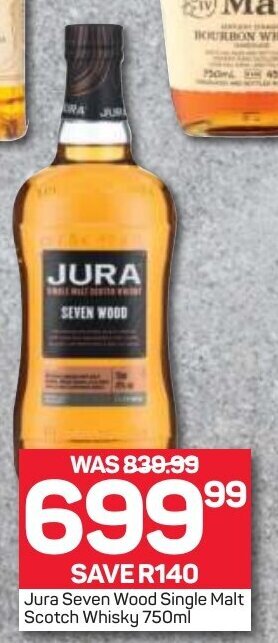 Pick n Pay Liquor Jura Seven Wood Single Malt Scotch Whisky 750ml offer