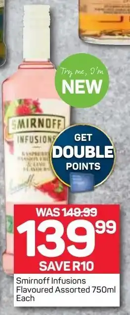 Pick n Pay Liquor Smirnoff Infusions Flavoured Asstd 750ml offer
