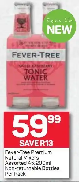 Fever-Tree Premium Natural Mixers Asstd 4x200ml