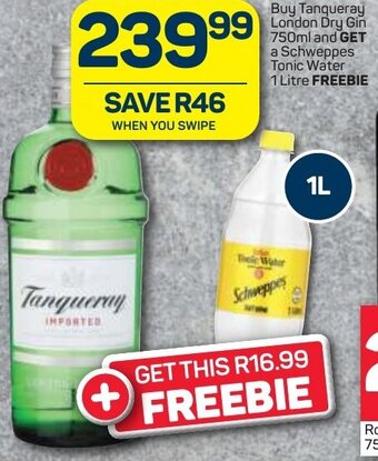 Pick n Pay Liquor Tanqueray London Dry Gin 750ml offer