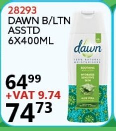 Africa Cash and Carry Dawn B/LTN Asstd 6x400ml offer