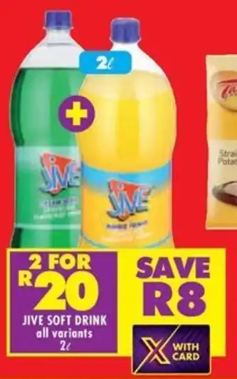 Shoprite JIVE SOFT DRINK all variants 2L offer