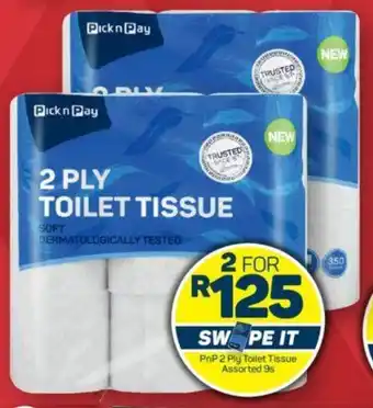 Pick n Pay PnP 2 Ply Toilet Tissue Assorted 9s offer