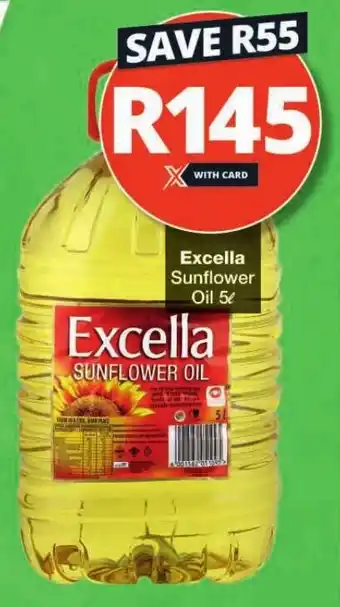 Checkers Excella Sunflower Oil 5L offer