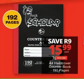 Checkers A4 Hardcover Counter Book 192 Pages offer