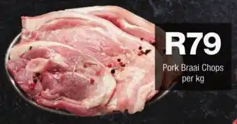 Checkers Pork Braai Chops per kg offer