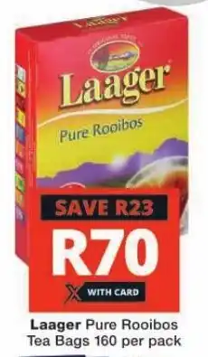 Laager Pure Rooibos Tea Bags 160 per pack