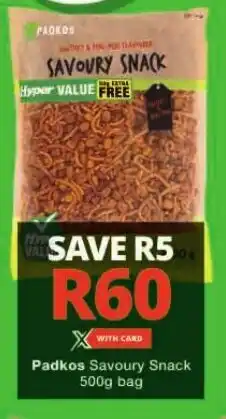 Checkers Padkos Savoury Snack 500g bag offer