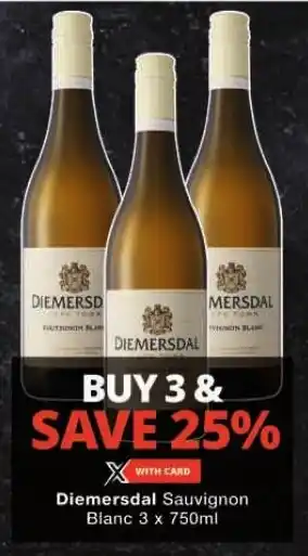 Checkers Diemersdal Sauvignon Blanc 3 x 750ml offer