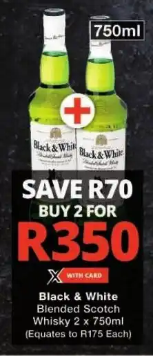 Checkers Black & White Blended Scotch Whisky 2 x 750ml offer
