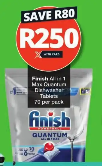 Finish All in 1 Max Quantum Dishwasher Tablets 70 per pack