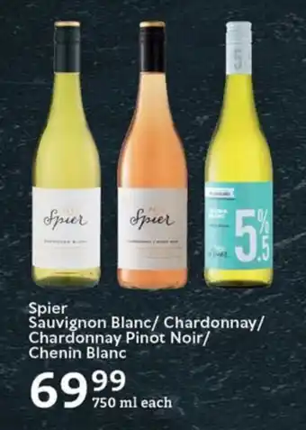 Spier Sauvignon Blanc/ Chardonnay/ Chardonnay Pinot Noir/ Chenin Blanc