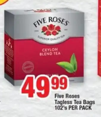 OK Grocer Five Roses Tagless Tea Bags 102's PER PACK offer