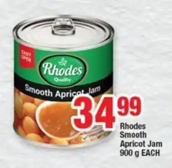 OK Grocer Rhodes Smooth Apricot Jam 900g EACH offer