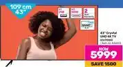 Game Samsung 43 (109cm) crystal uhd 4k tv cu7000 offer