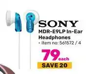 Game Sony mdr-e9lp in ear headphones-each offer