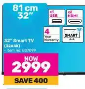 Game Hisense 32 (81cm) smart tv 32a4k offer