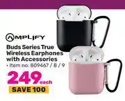 Game Amplify buds series true wireless earphones with accessories-each offer